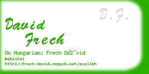 david frech business card